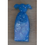 Bleu feuille argent