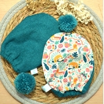 gant de toilette enfant paresseux bleu paon 1