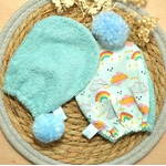 gant de toilette enfant nuage bleu