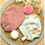 gant de toilette enfant nuage rose