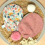 gant de toilette enfant paresseux rose