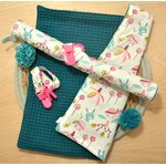 serviette de table fée enfant bleu paon