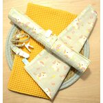serviette de table enfant licorne jaune