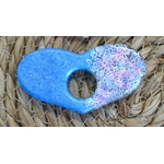 Bague de lecture coeur bleu