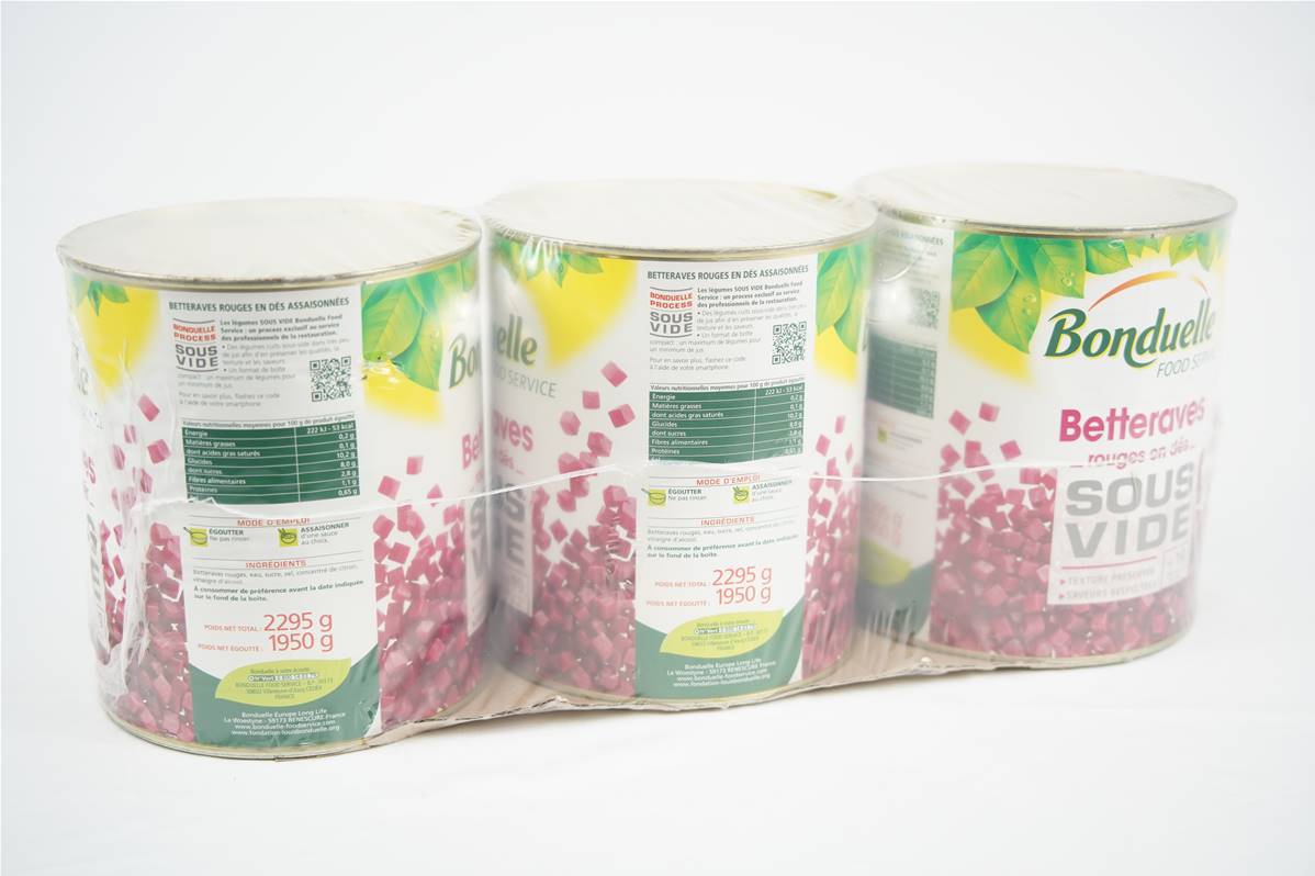 Betteraves sous vide boite 4/1 pack de 3