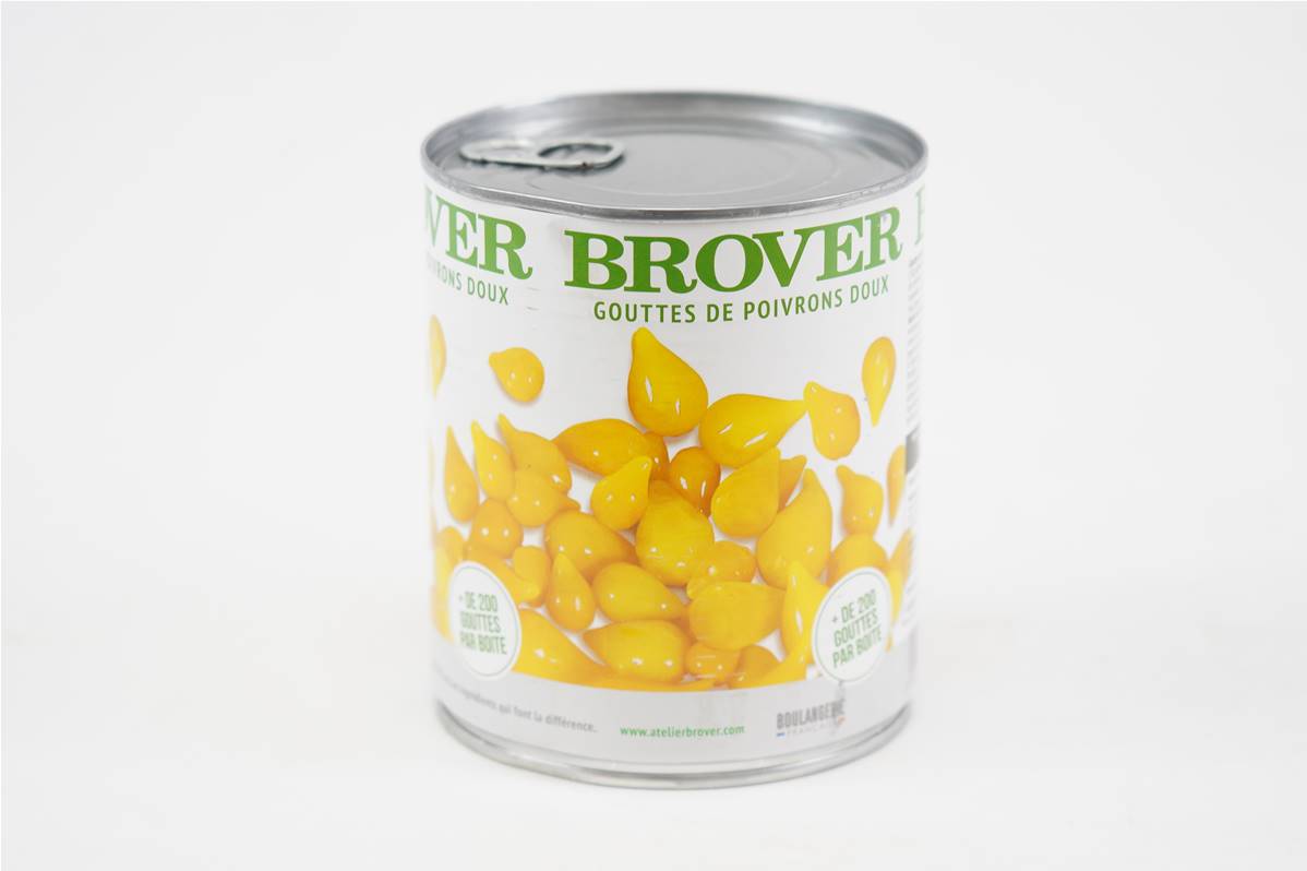 Goutte de poivron jaune doux boite 4/4 Brousse