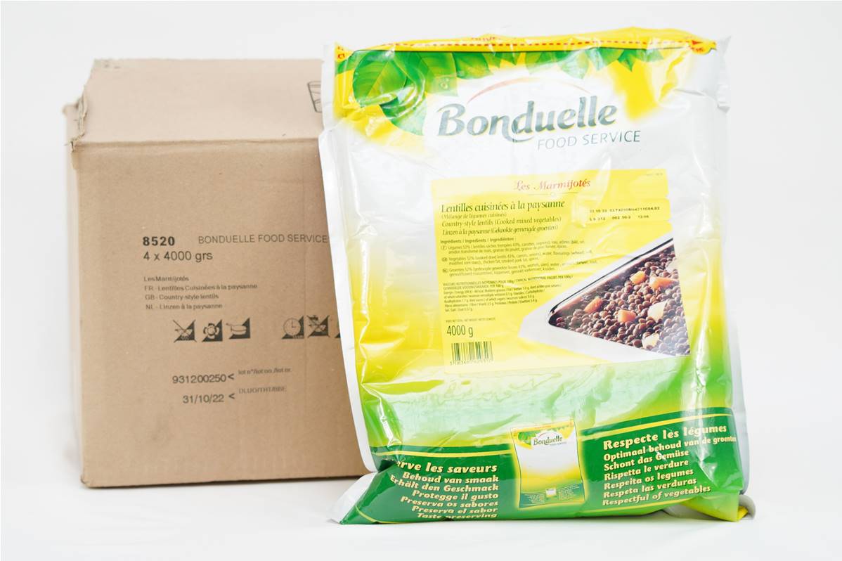 Lentille paysanne en sachet de 4kg, par carton de 4