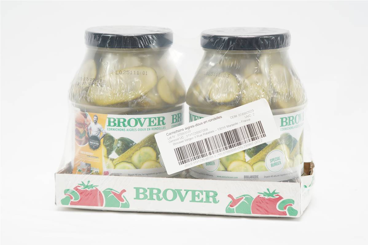 Cornichon en rondelle en bocal plastique 3/1