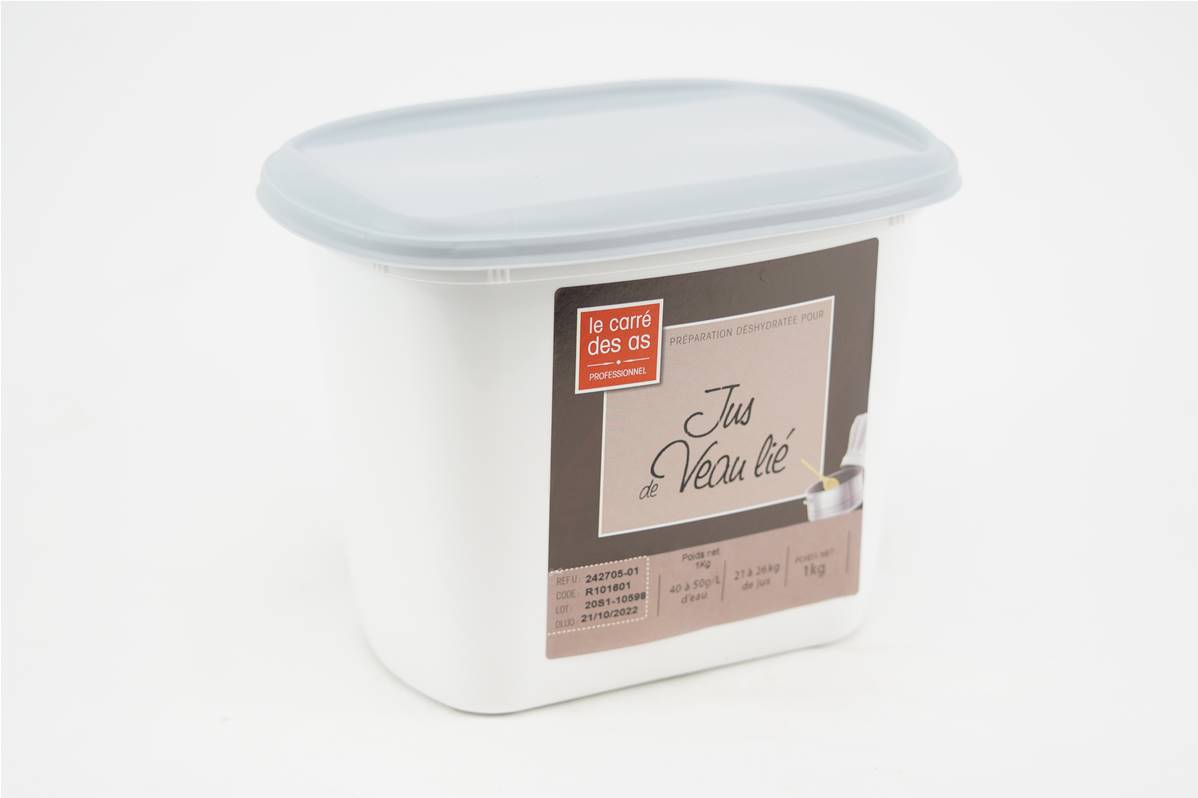 Jus veau lie pot d\'1kg carre des as