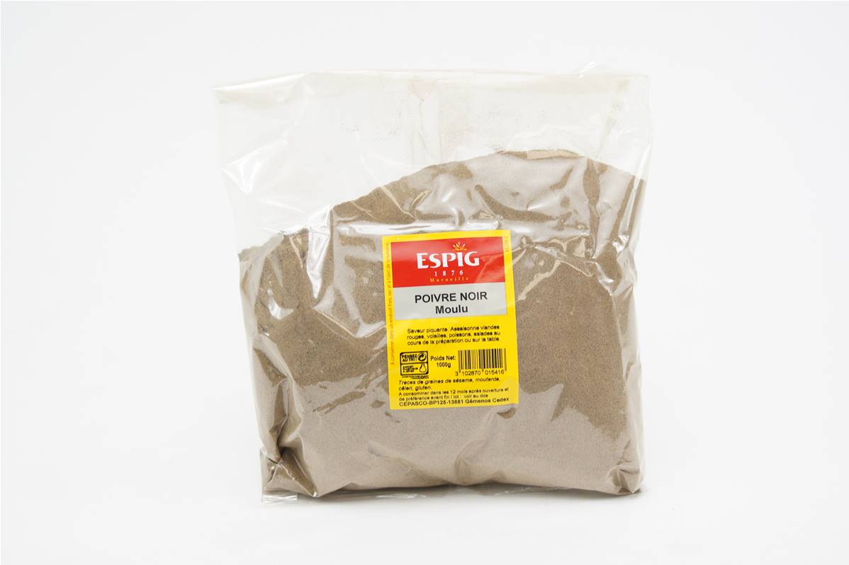 Poivre noir moulu Cepasco sachet d\'1kg
