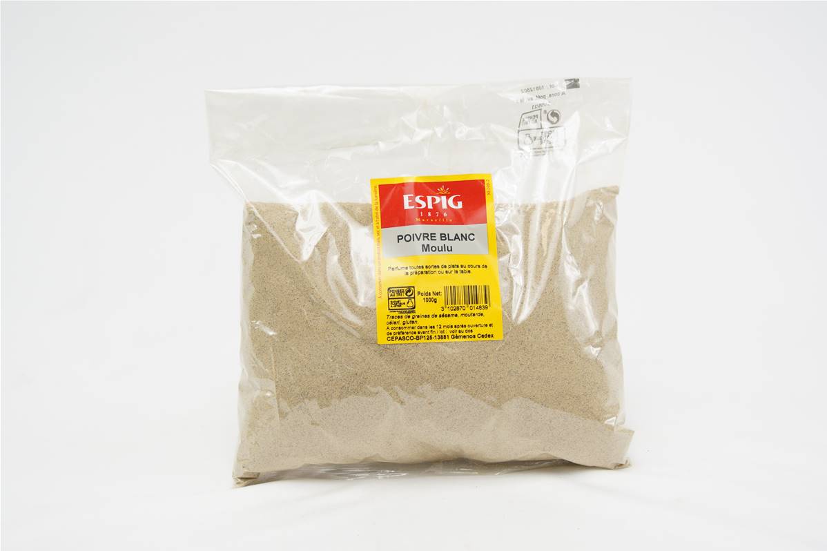Poivre blanc moulu Cepasco sachet d\'1kg