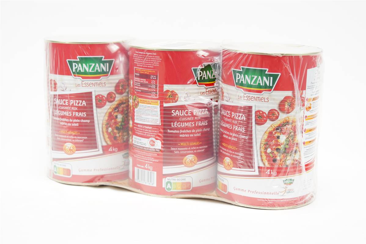 Sauce pizza Panzani boite 5/1 pack de 3