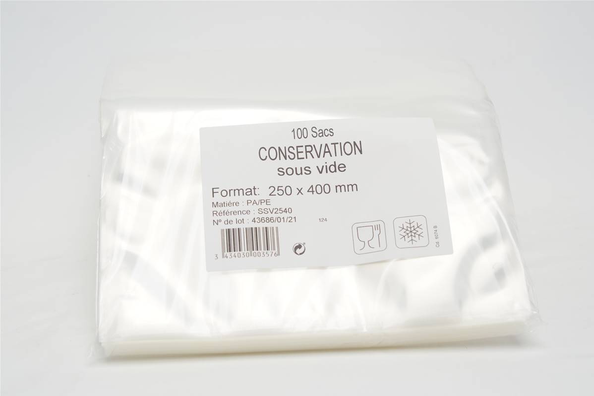 Sac de conservation 250x400mm paquet de 100