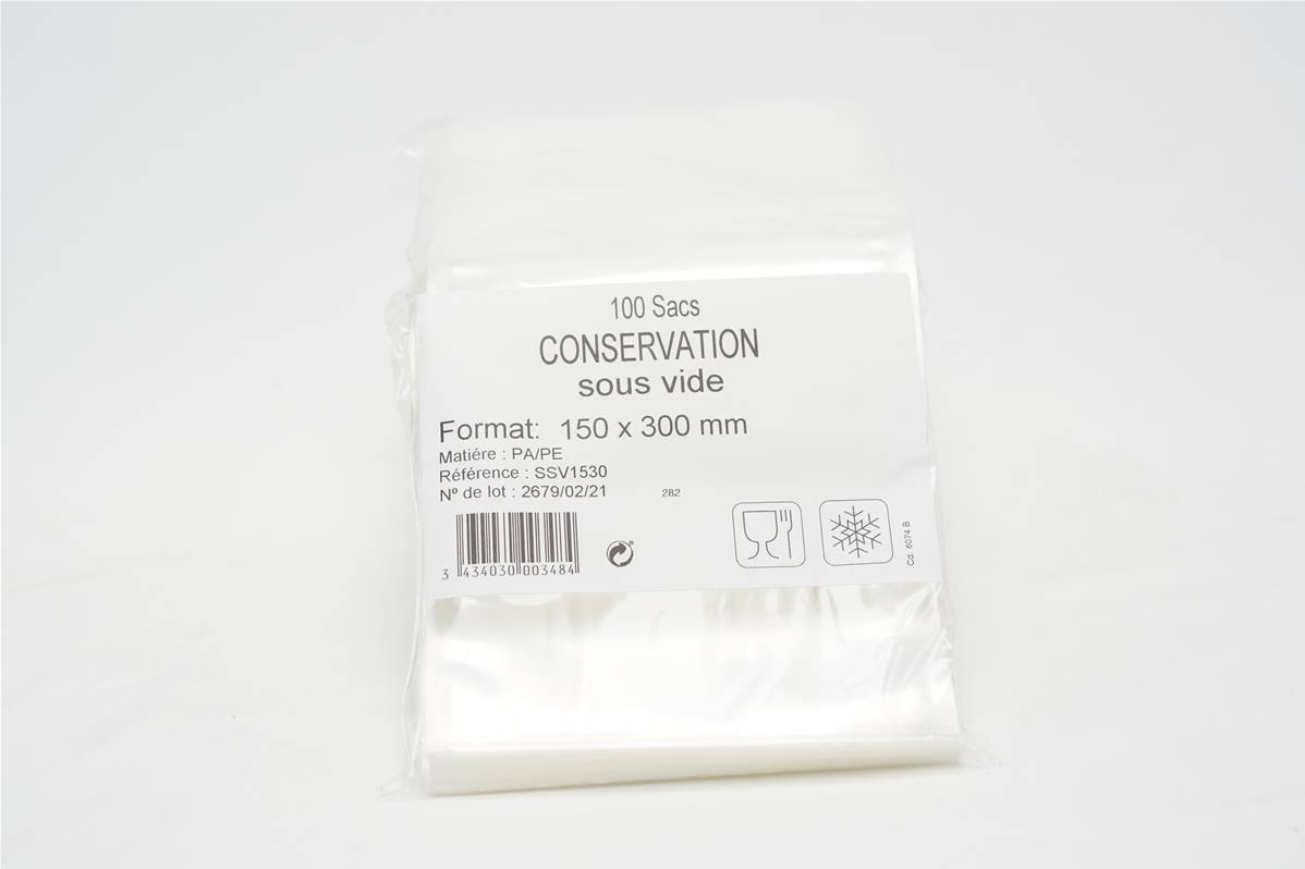 Sac de conservation 150x300mm paquet de 100