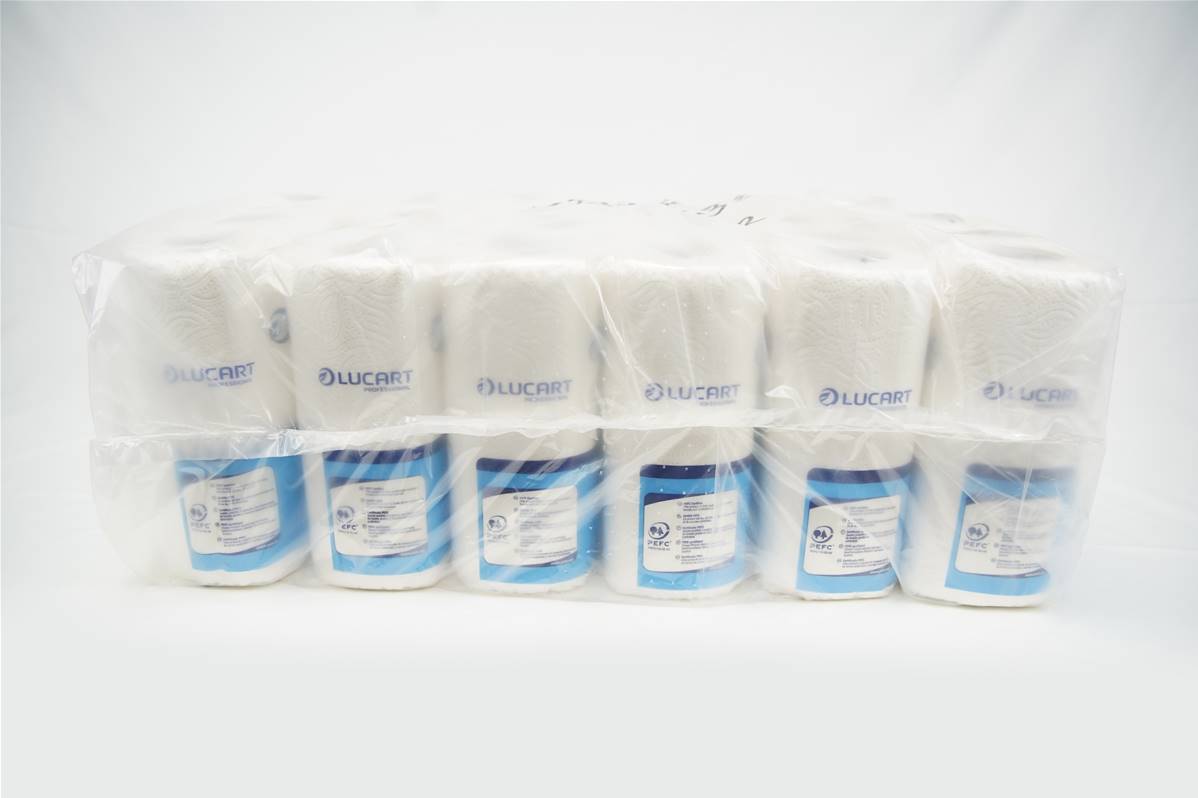 Essuie tout en rouleau de 52 feuilles blanches lot de 12paquets de 2