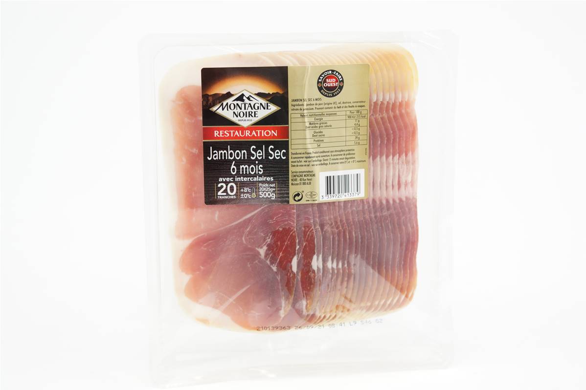 Jambon sec tranché 6 mois 20x25gr