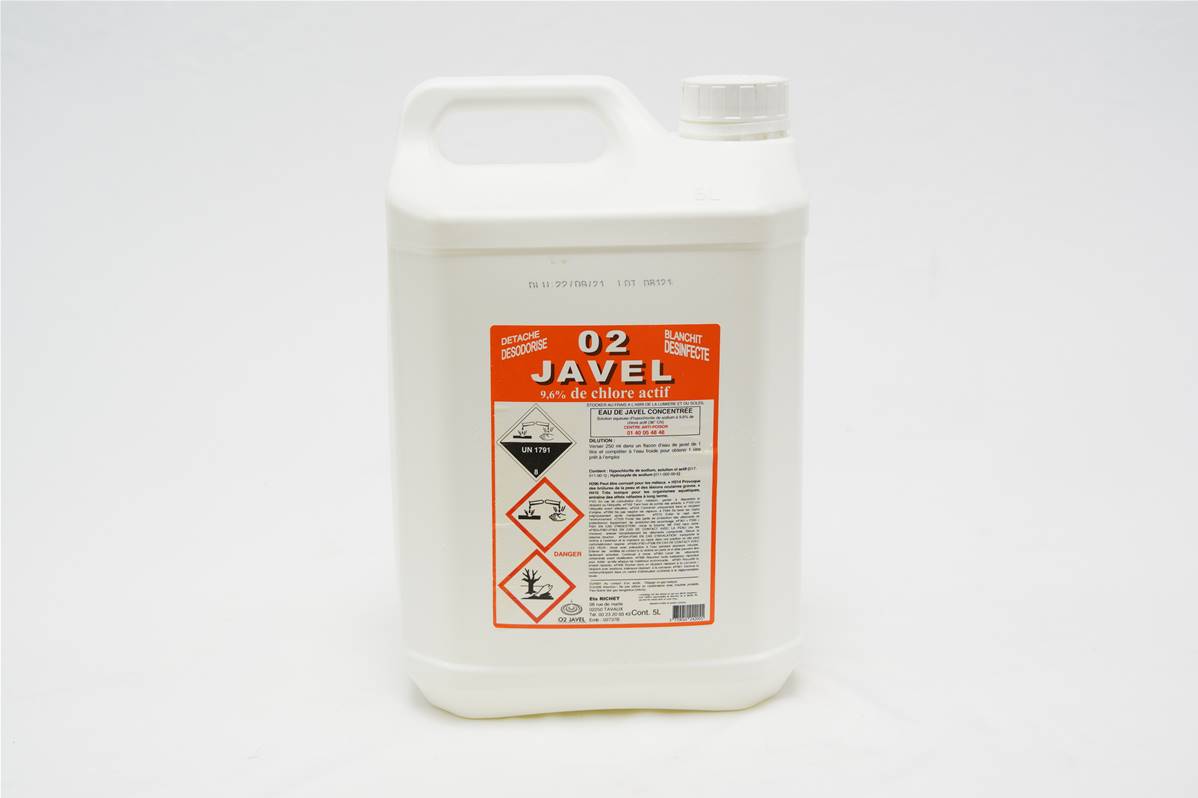 Javel en 9.6% bidon de 5L