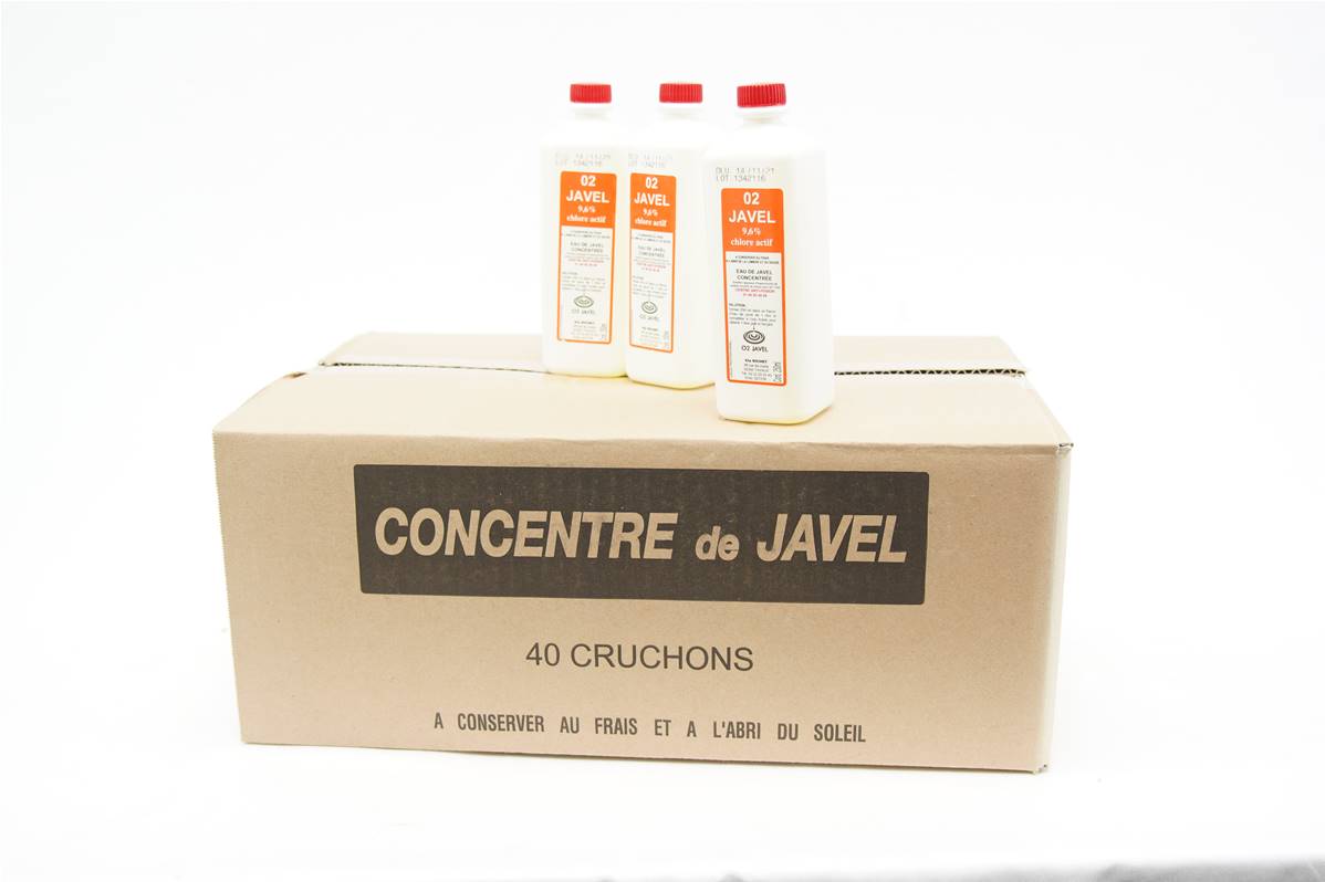 Javel en 9.6% cruchon de 250ml carton x30