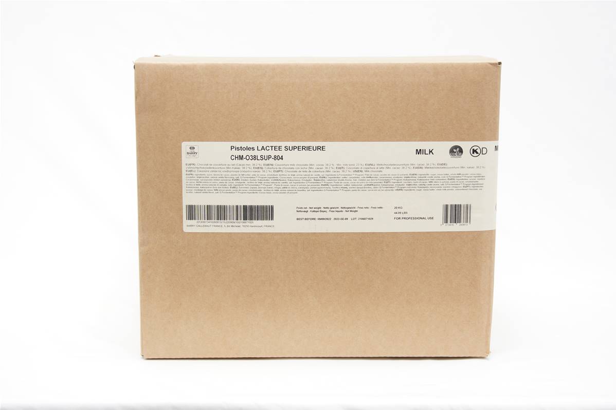 Couverture lactée supérieure 38,2% en pistole en carton de 20k