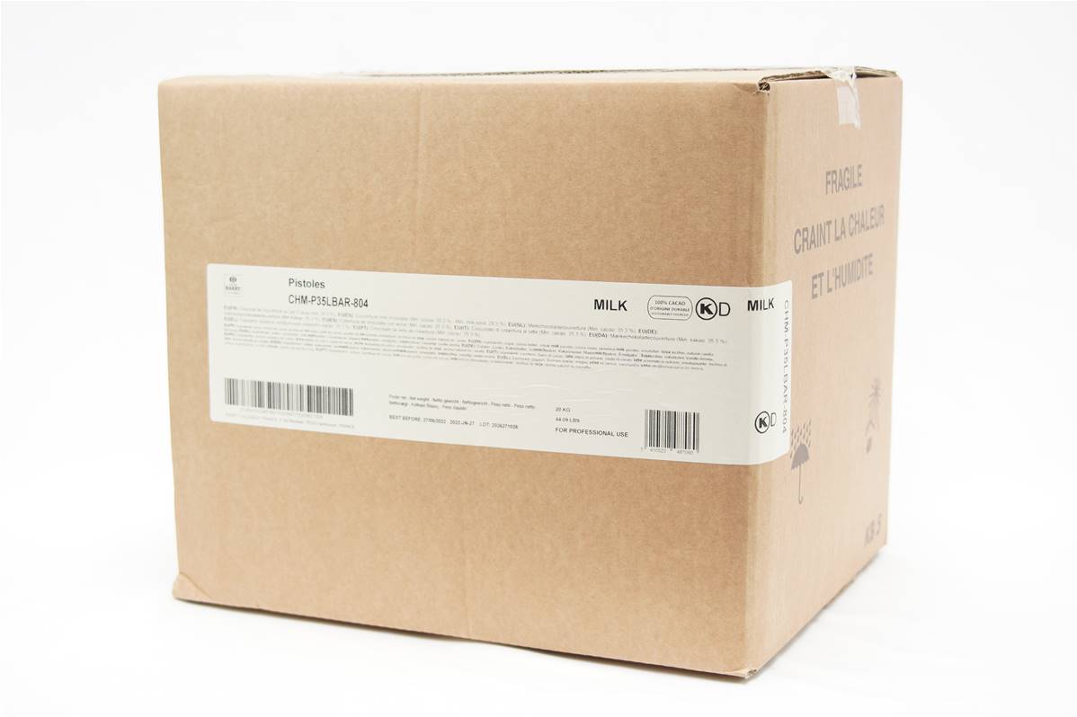 Couverture lactée 35,3% en pistole en carton de 20kg