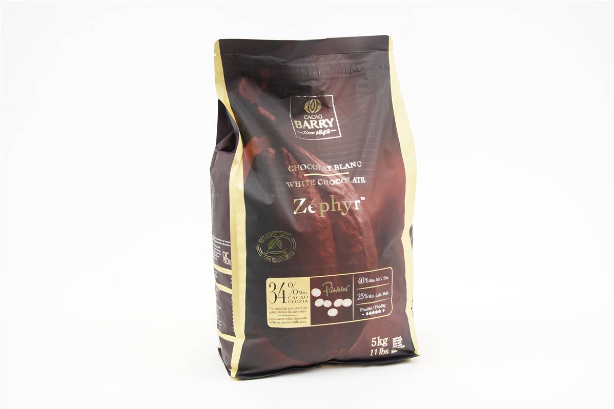 Chocolat blanc Zephyr 34% en sac de 5kg
