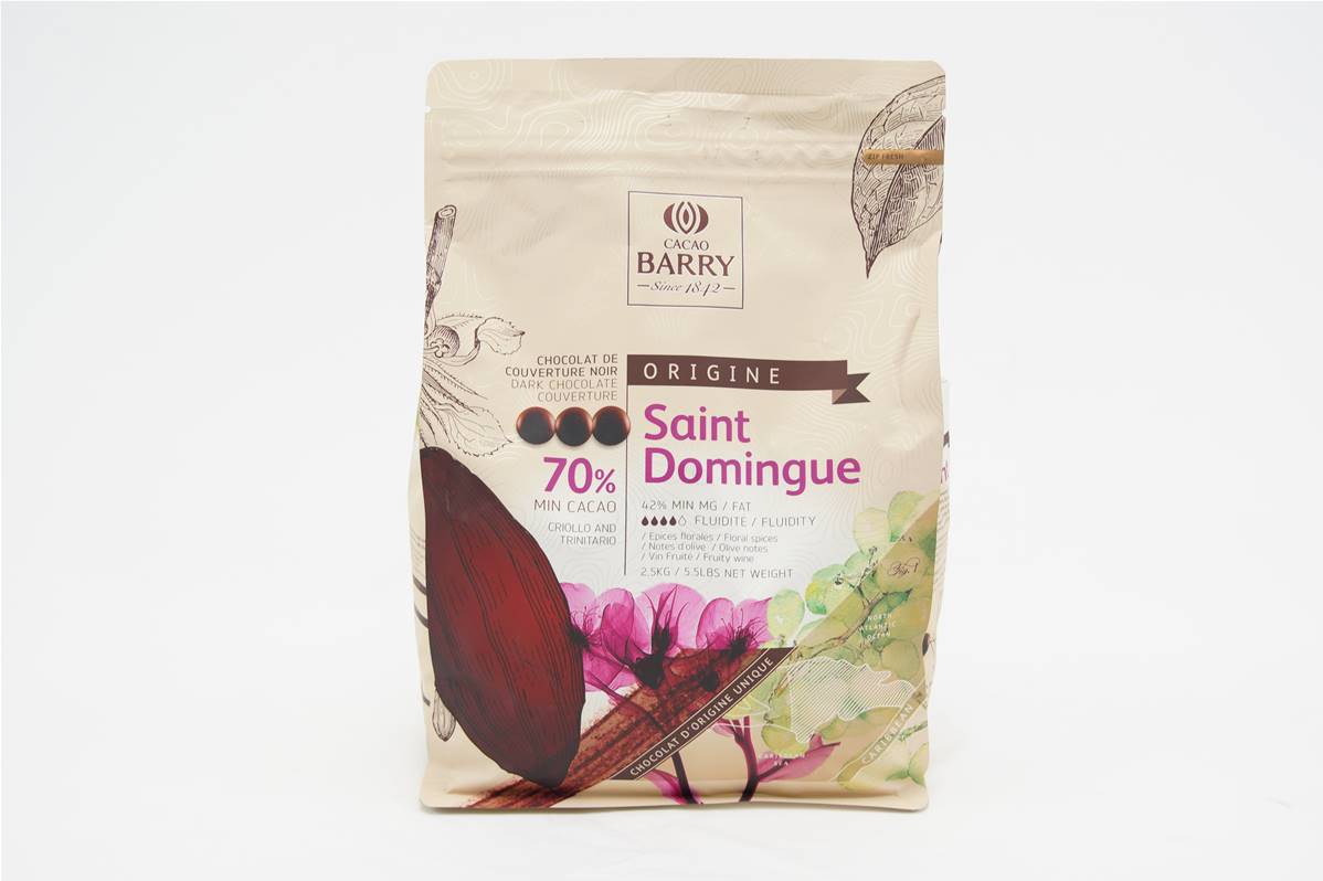 Chocolat noir en pistole 70% Saint domingue en sac de 2,5kg
