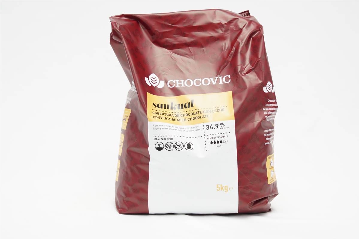 Chocolat au lait Sankual 34,9%en sac de 5kg