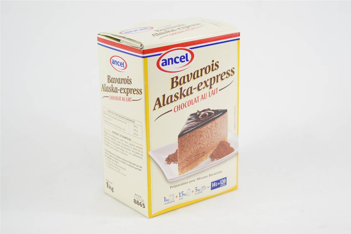Alaska bavarois au chocolat lait en boite de 1kg