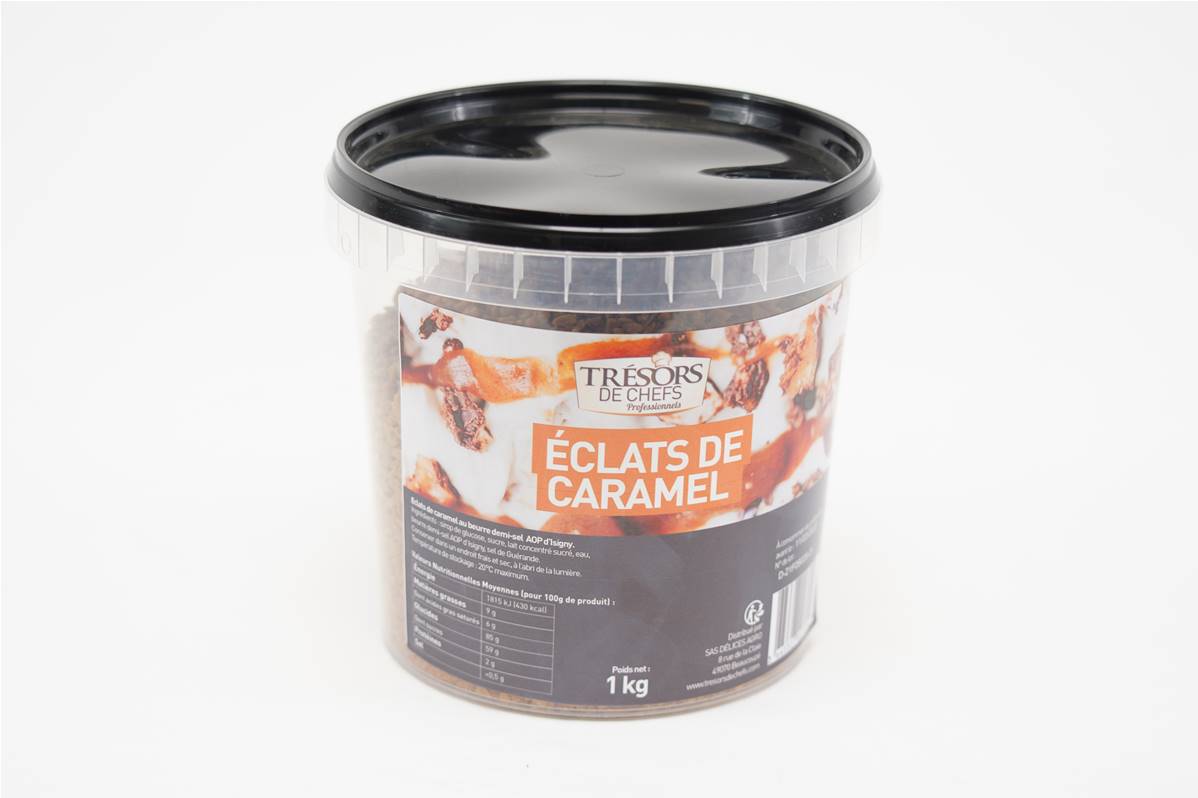 Eclats de caramel au beurre salé en pot de 1kg