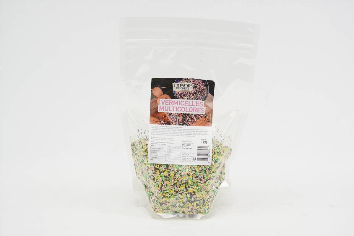 Vermicelles multicolores en sachet de 1kg