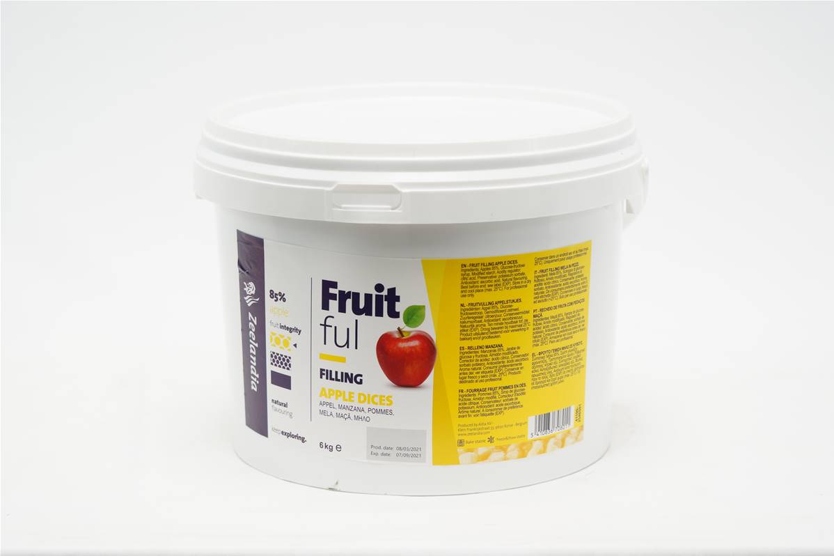 Pomme en cube 10x10mm Aldia en seau de 6kg