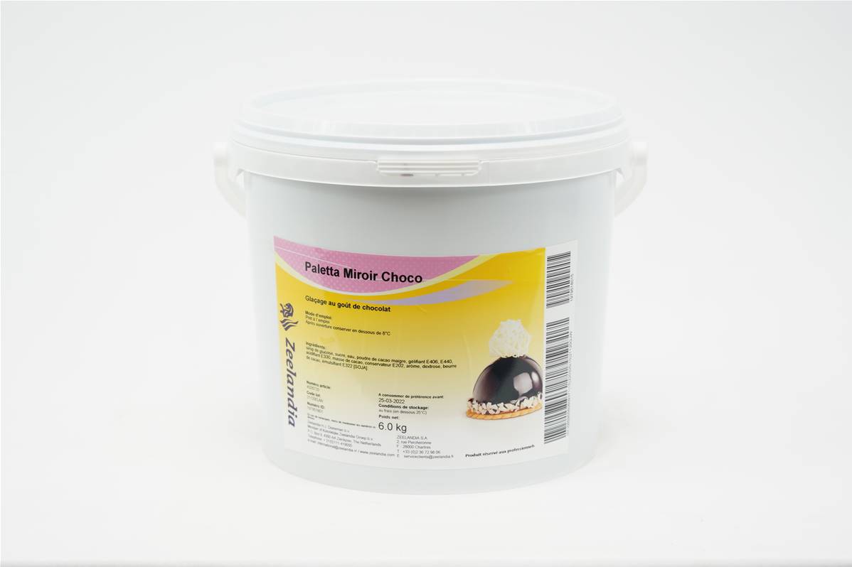 Paletta miroir chocolat en seau de 6kg