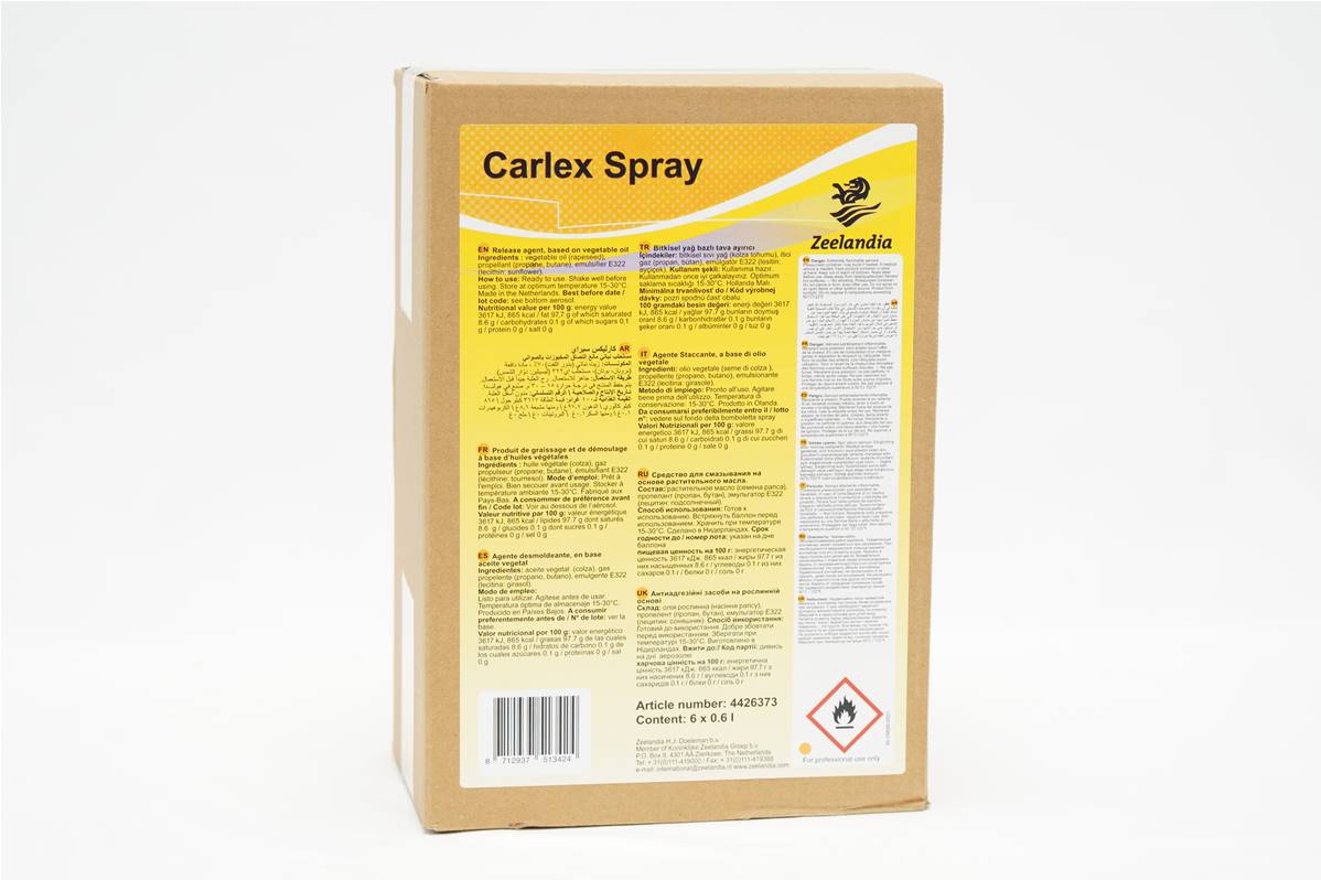 Carlex spray en aerosol de 600ml en carton de 6