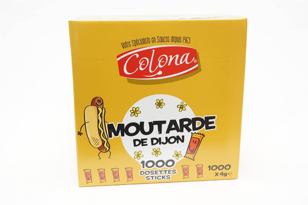 Moutarde dosette stick carton de 1000 x 4gr