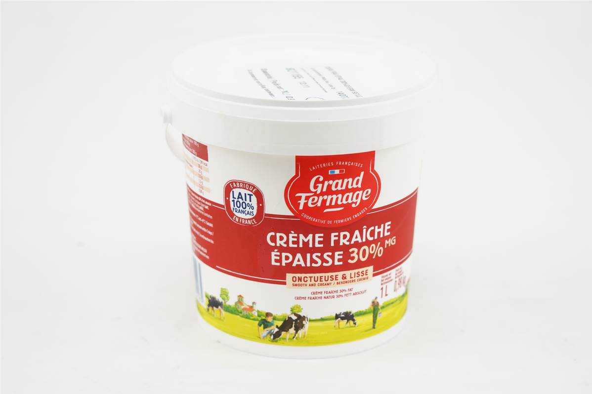 Crème épaisse 30% grand fermage pot de 1kg