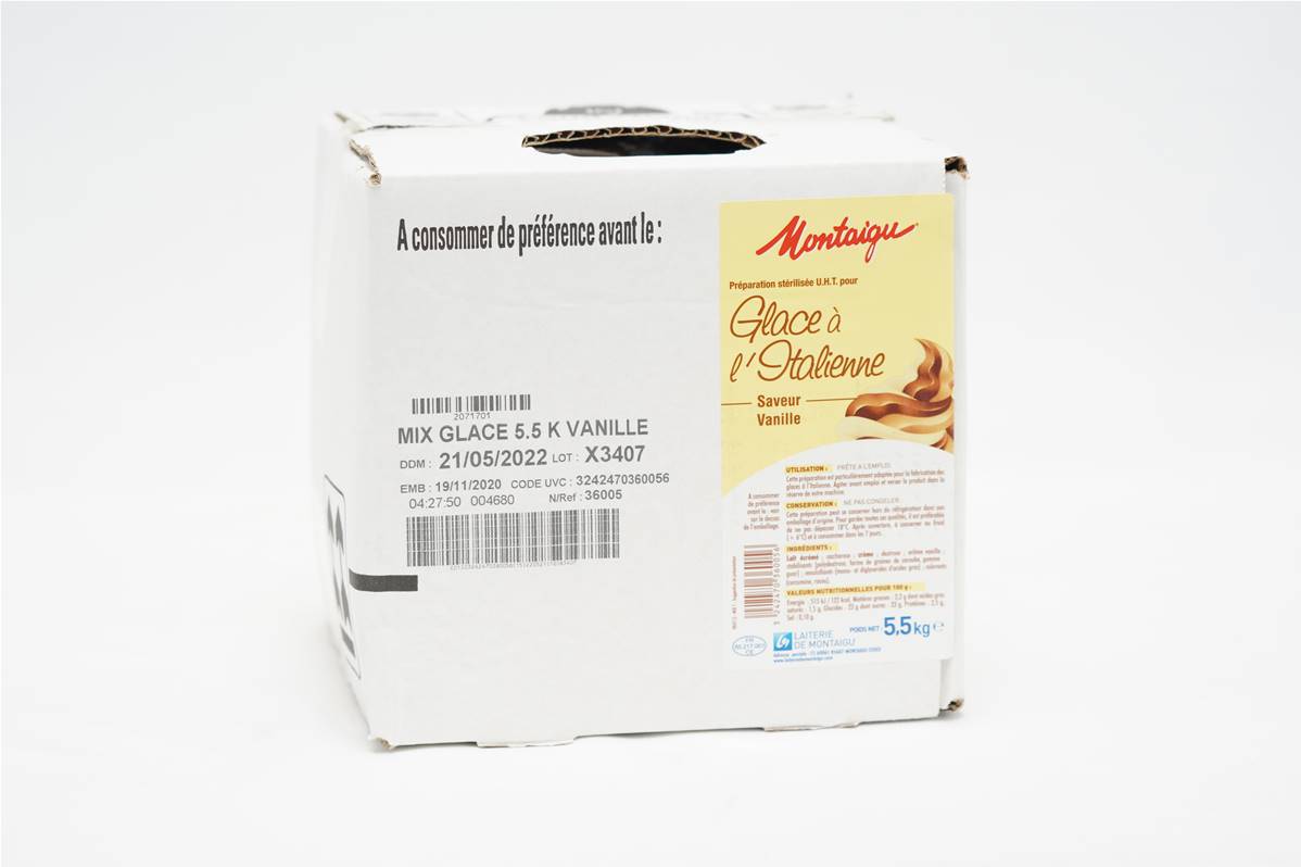 Bag in box mix glace vanille 5,5kg