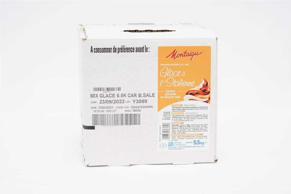 Bag in box mix glace caramel au beurre salé 5,5k