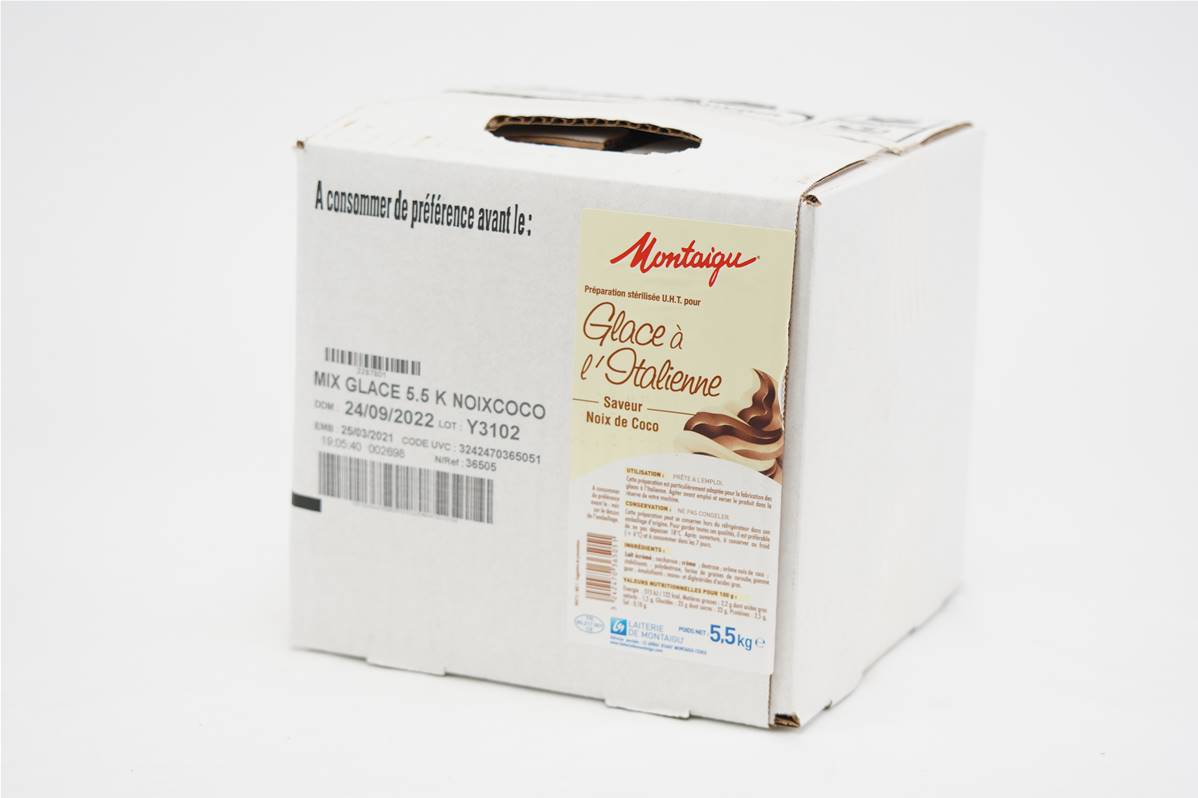 Bag in box mix glace noix de coco 5,5kg