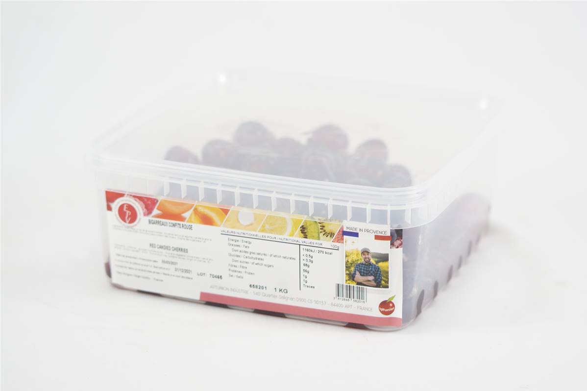 Bigarreau rouge confit boite d\'1kg Aptunion