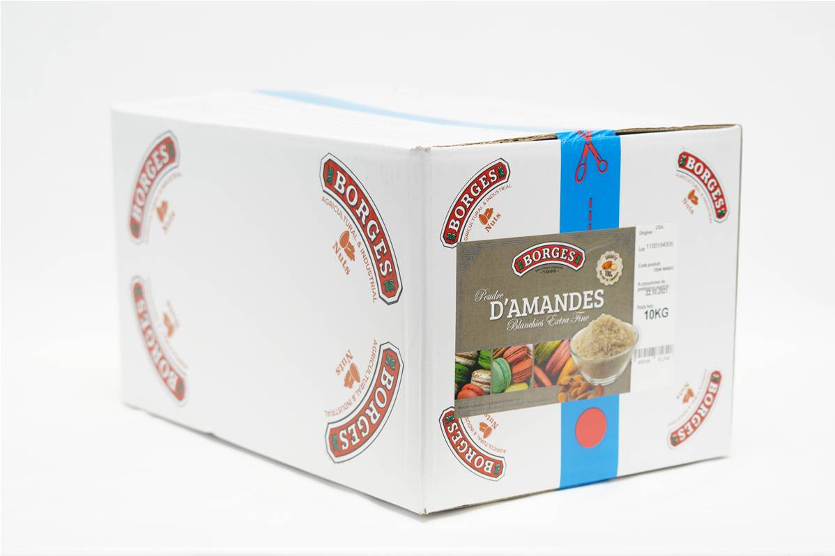 Amande poudre extra fine en carton de 10kg Borges