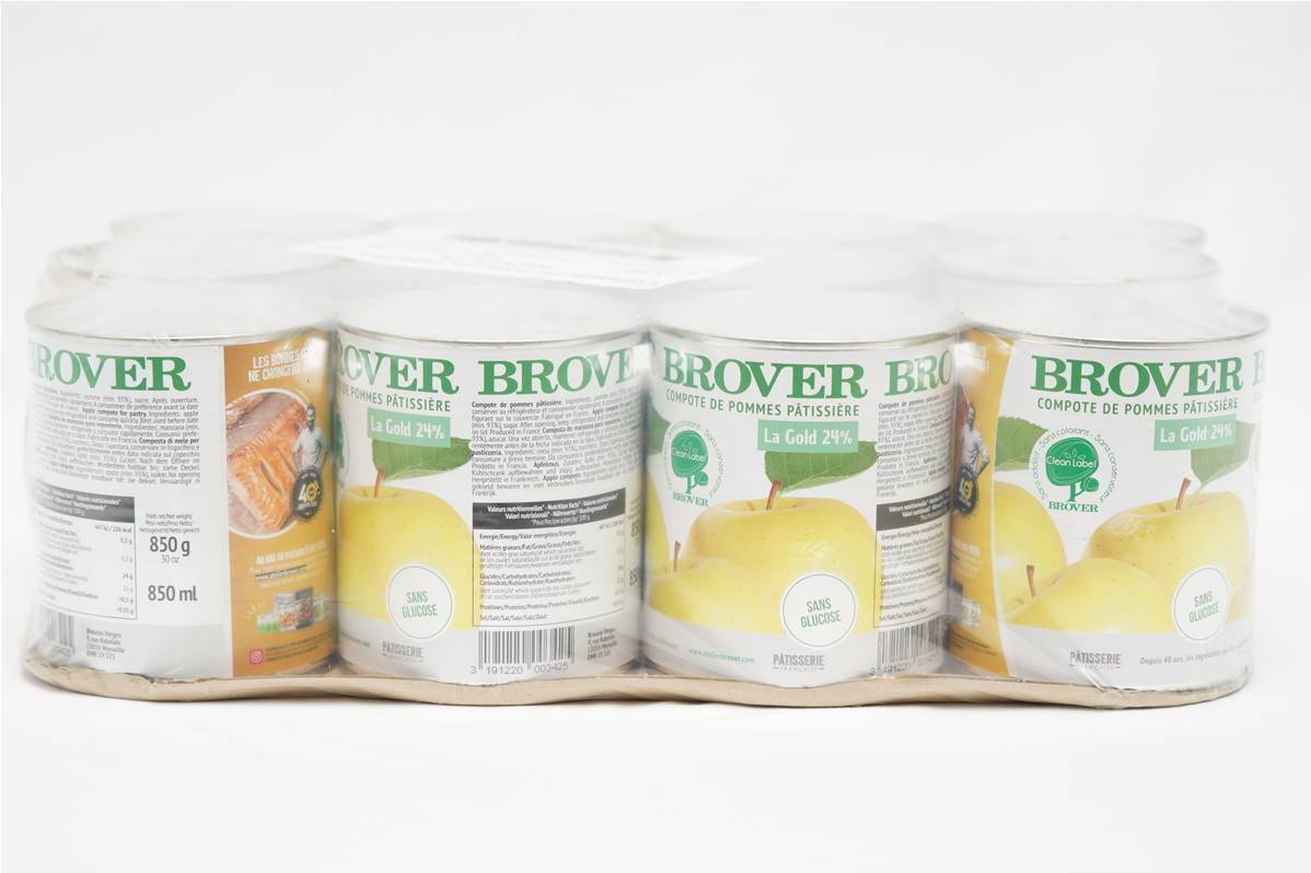 Compote de pomme boite 4/4 Brover en carton de 12