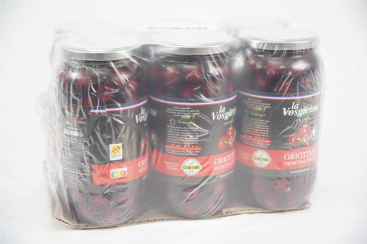 Griotte dénoyautée carton de 6 x 1 litre
