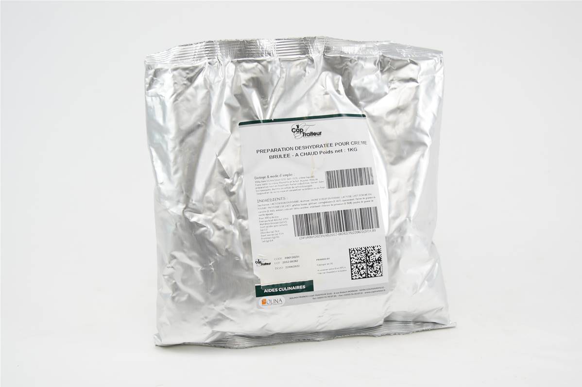 Crème brulée poche d\'1kg Cap Traiteur