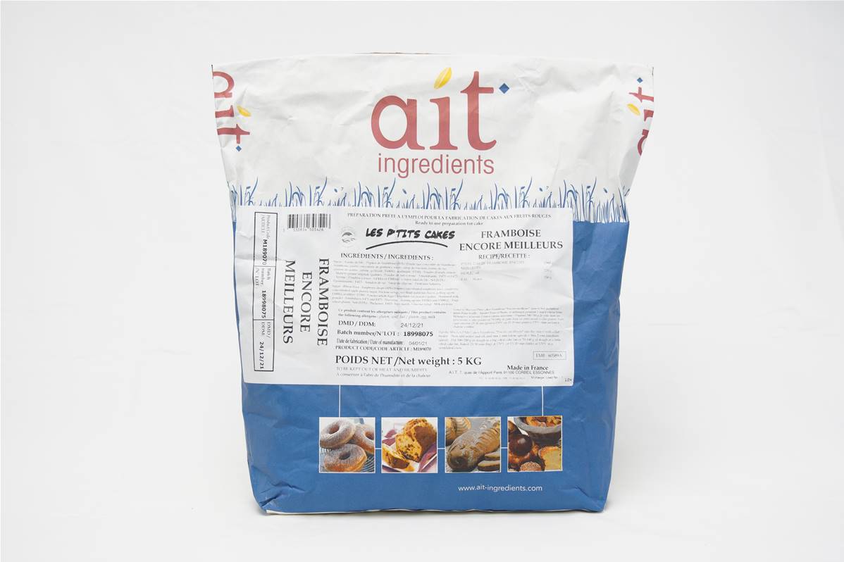 Préparation P\'tit cake à la framboise en sac de 5kg