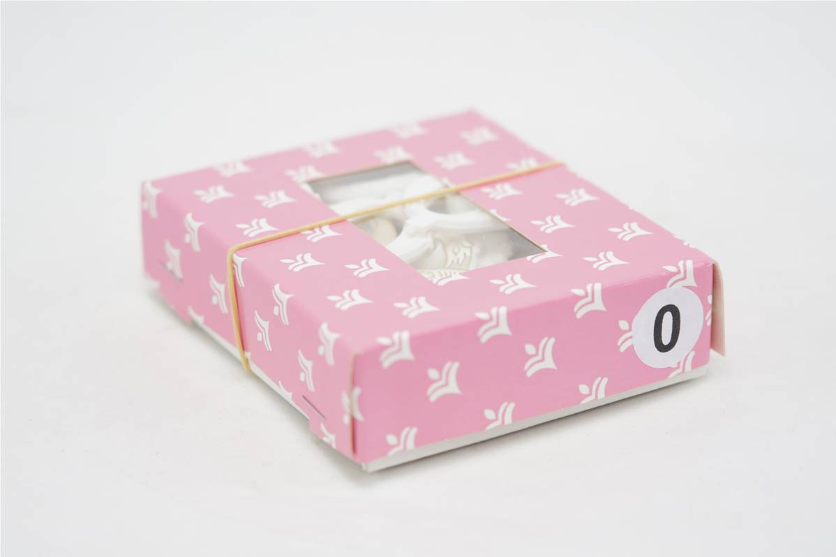 Bougie chiffre mobile filet or N°0 en boite de 10