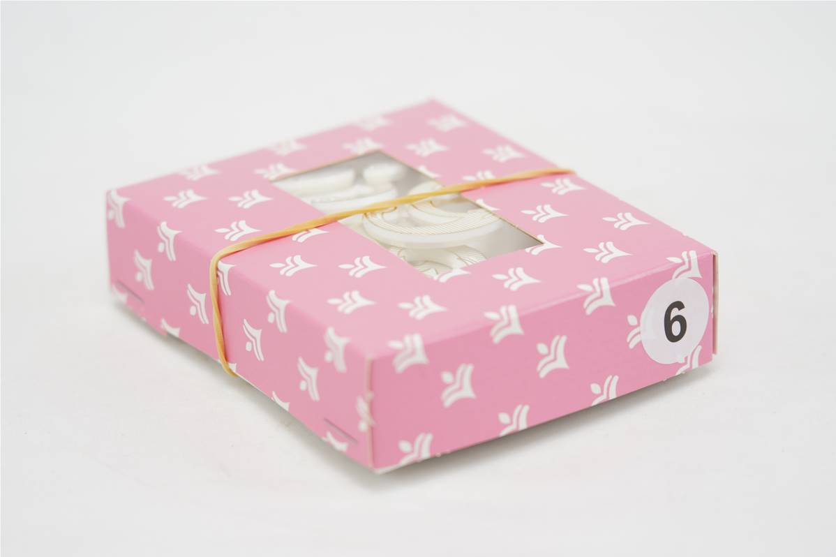 Bougie chiffre mobile filet or N°6 en boite de 10