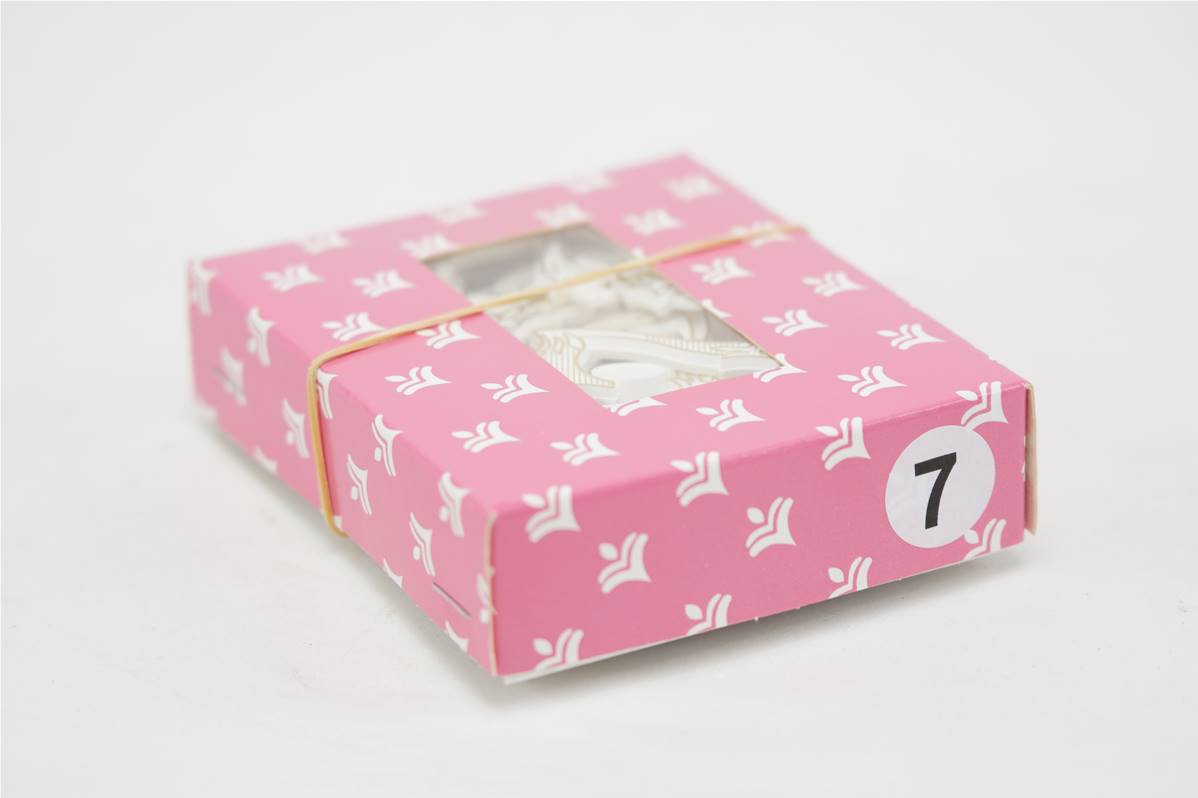 Bougie chiffre mobile filet or N°7 en boite de 10