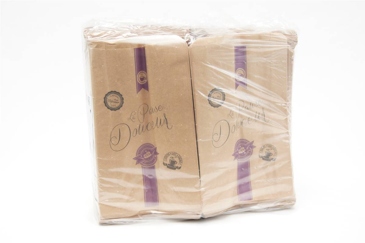 Sac à croissant brun kraft R105 en paquet de 1000