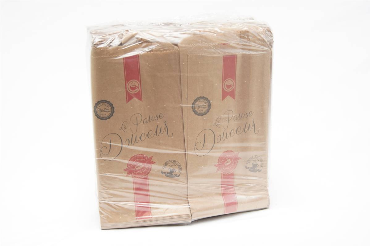 Sac à croissant brun kraft R104 en paquet de 1000