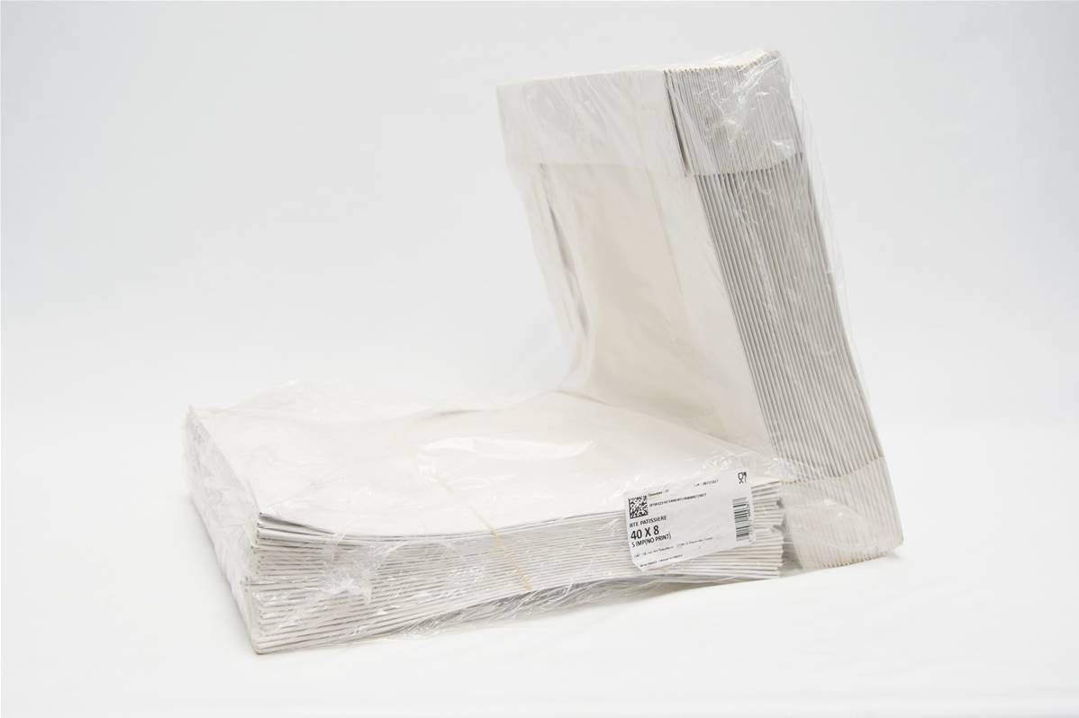 Boite patissière blanche 40x8cm par paquet de 25